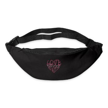 L’amour n’échoue jamais - Sac banane - noir - Devant