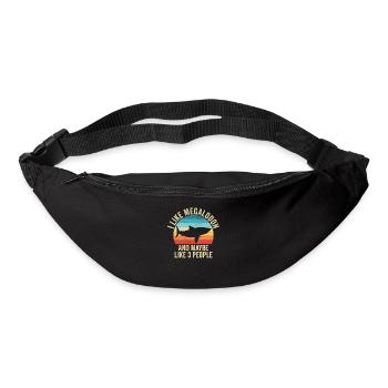 I love Megalodon Gift Humor Dinosaur - Bum bag - black - Front