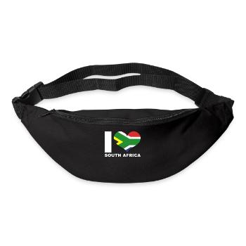 I love South Africa heart flag South Africa - Bum bag - black - Front
