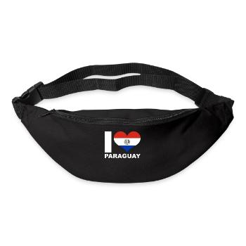 Ich liebe Paraguay Herz Flagge Paraguay - Gürteltasche - Schwarz - Vorne