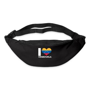 Ich liebe Venezuela Herz Flagge Venezuela - Gürteltasche - Schwarz - Vorne