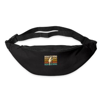Escalade de bloc classique rétro vintage - Sac banane - noir - Devant