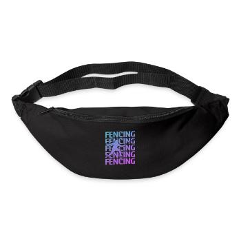 Retro Vintage Classic Fencing Fencer - Gürteltasche - Schwarz - Vorne
