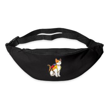 Chat avec cartable - Sac banane - noir - Devant