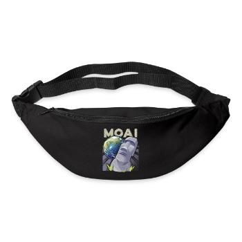 Easter Island, Moai, Stone Heads, Rapa-Nui - Bum bag - black - Front
