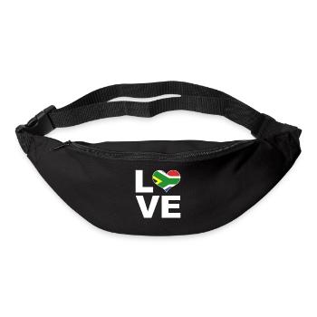 I love South Africa heart flag South Africa - Bum bag - black - Front