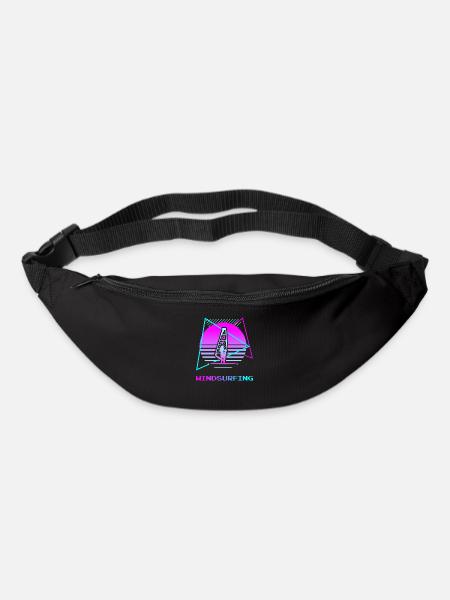Retro Vintage Classic Windsurfing Windsurfer - Bum bag - black