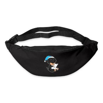 Chien Race de chien Teckel Teckel - Sac banane - noir - Devant
