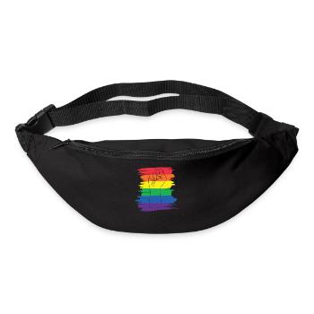 LGBTQ Nonbinary Coloré Rainbow Flag LGBTQ + Pride - Sac banane - noir - Devant