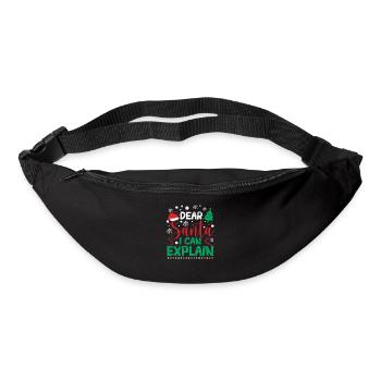 Lieber Weihnachtsmann ich kann erklären, lustige - Gürteltasche - Schwarz - Vorne