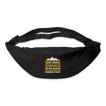 Leg Dich Niemals Mit Einem Delmenhorster An - Gürteltasche - Schwarz - Vorne