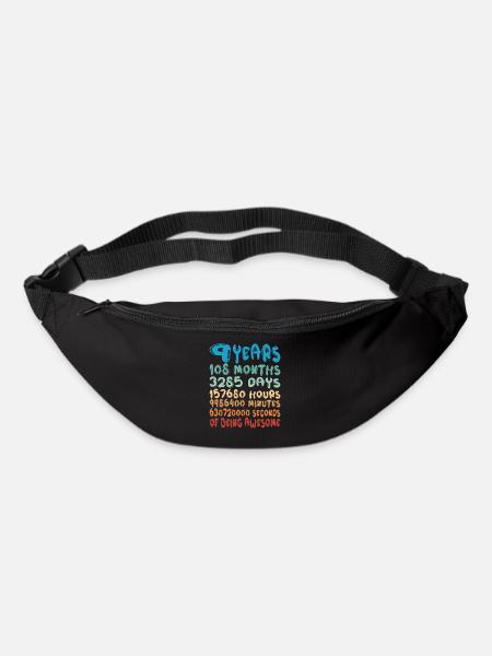 9 ans Mois Jours Être Génial 9ème anniversaire - Sac banane - noir