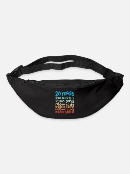 20 ans Mois Jours Être Génial 20ème Anniversaire - Sac banane - noir