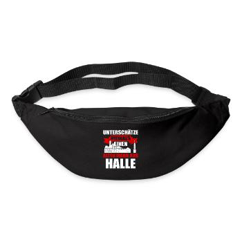 Unterschätze Niemals Einen Alten Mann Aus Halle - Gürteltasche - Schwarz - Vorne