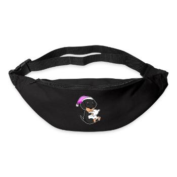 Dog Dog breed Dachshund - Bum bag - black - Front