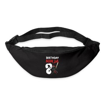Birthday Party 8 Years Old Japanese Ninja Birthday - Bum bag - black - Front