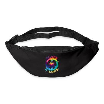 Frieden Liebe Hippie - Gürteltasche - Schwarz - Vorne