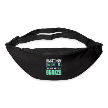 Investir maintenant Croyez-moi Je suis un banquier Cool Retro - Sac banane - noir - Devant