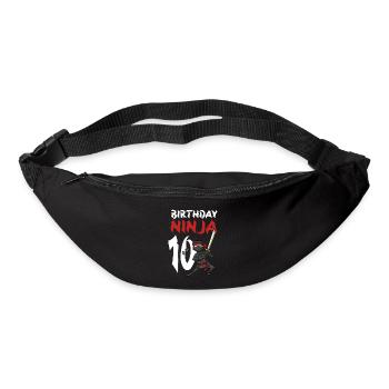 Birthday Party 10 Years Old Japanese Ninja - Bum bag - black - Front