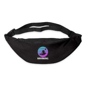 Retro Vintage Classic Kayaking Kayak Kayaker - Gürteltasche - Schwarz - Vorne