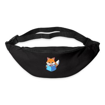 Fox reads book - Bum bag - black - Front
