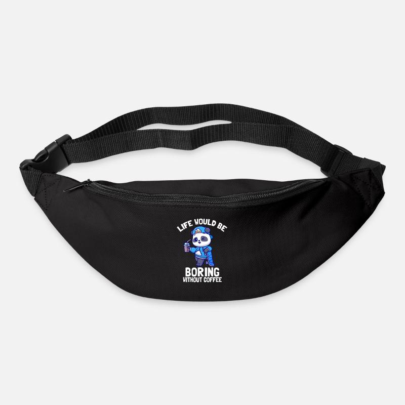 Life would be boring without coffee - Bum bag - black