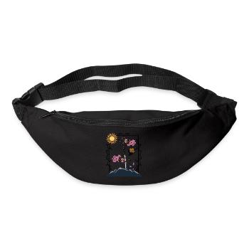 Katana dans le rocher - Sac banane - noir - Devant