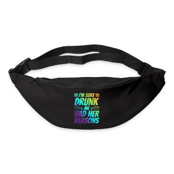 Je suis sûr que Drunk Me avait ses raisons 21 - Sac banane - noir - Devant