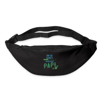 On Va Bientôt M'appeler Papi Cadeau Fête Des Papis - Sac banane - noir - Devant