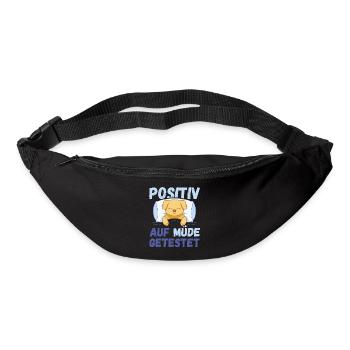 Positiv auf Müde getestet Hund Fun - Gürteltasche - Schwarz - Vorne
