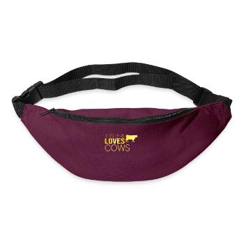 Dicton de la vache fille - Sac banane - bordeaux  - Devant