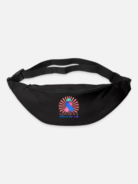 Thyroid Cancer Awareness Shirt, Cancer Is Pain In - Bum bag - black