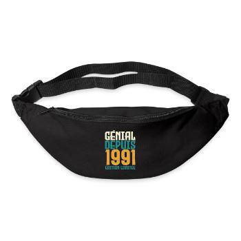 Génial depuis 1991 - Sac banane - noir - Devant