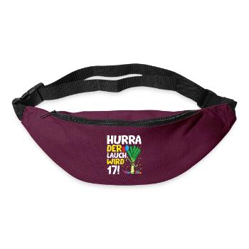 Hurra der Lauch wird 17 - Gürteltasche - Burgunderrot - Vorne