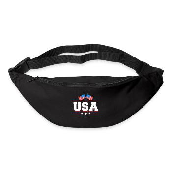 USA Flag - US American Independence 4th Of July - Gürteltasche - Schwarz - Vorne