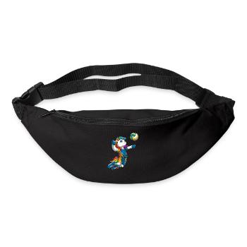 Volleyball Einhorn Jungen Mädchen - Einhorn - Gürteltasche - Schwarz - Vorne