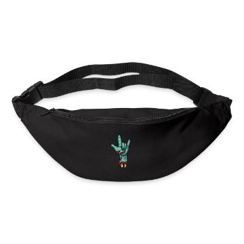 Zombie Hand Rock n Roll Knochen Fingernägel - Gürteltasche - Schwarz - Vorne