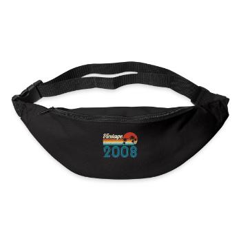 Vintage 2008 Vintage Anniversaire Rétro Vintage - Sac banane - noir - Devant
