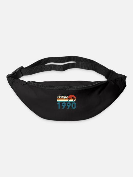 Vintage 1990 Vintage Anniversaire Rétro Vintage - Sac banane - noir