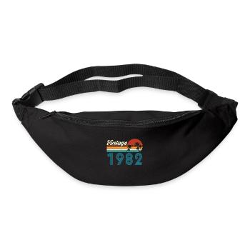 Vintage 1982 Vintage Anniversaire Rétro Vintage - Sac banane - noir - Devant