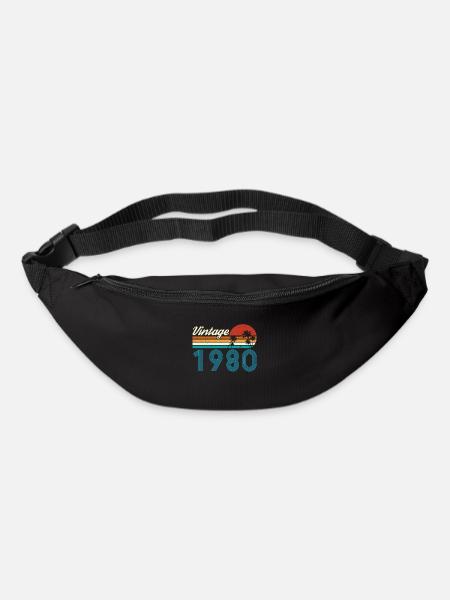 Vintage 1980 Vintage Anniversaire Rétro Vintage - Sac banane - noir