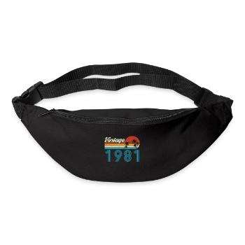Vintage 1981 Vintage Anniversaire Rétro Vintage - Sac banane - noir - Devant