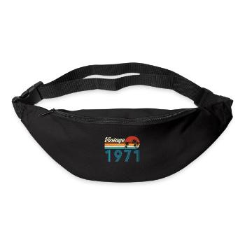 Vintage 1971 Vintage Anniversaire Rétro Vintage - Sac banane - noir - Devant