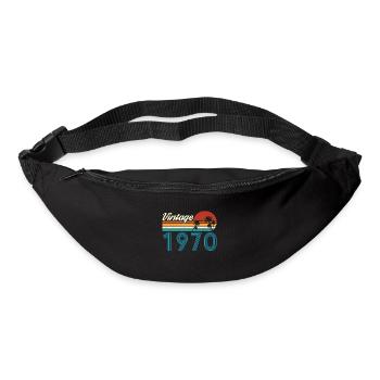 Vintage 1970 Vintage Anniversaire Rétro Vintage - Sac banane - noir - Devant