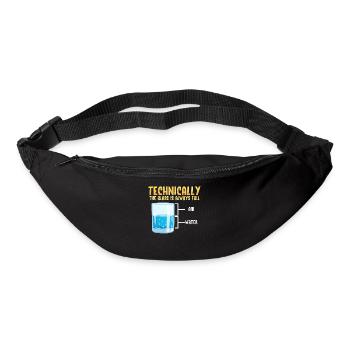 Das Glas ist immer Voll Wissenschaft - Gürteltasche - Schwarz - Vorne