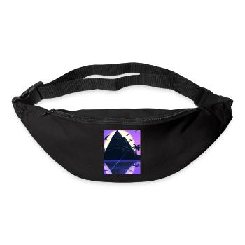 Vaporwave Aesthetic Island Palm Mountains - Sac banane - noir - Devant