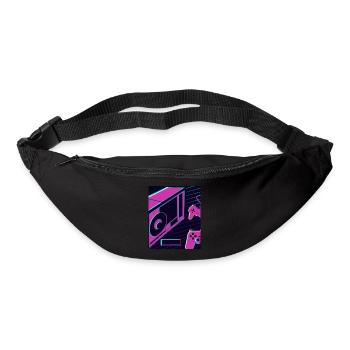 Vaporwave Aesthetic Gaming Console Future - Sac banane - noir - Devant