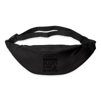 Chef Hat, Chef, Kitchen, Five stars, Gold, 5, - Bum bag - black - Front