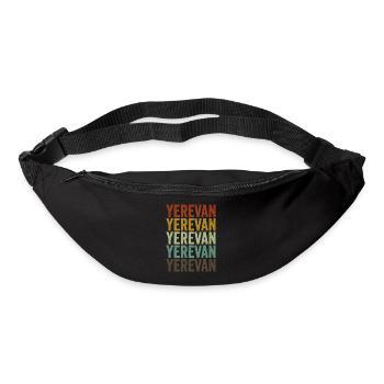 Erevan Arménie Rétro Vintage - Sac banane - noir - Devant