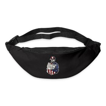 Farming Farmer American Flag Us - Bum bag - black - Front